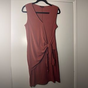 Anthropologie Dress by Drew Buttery Soft Terra Cotta Tie Front Size Medium